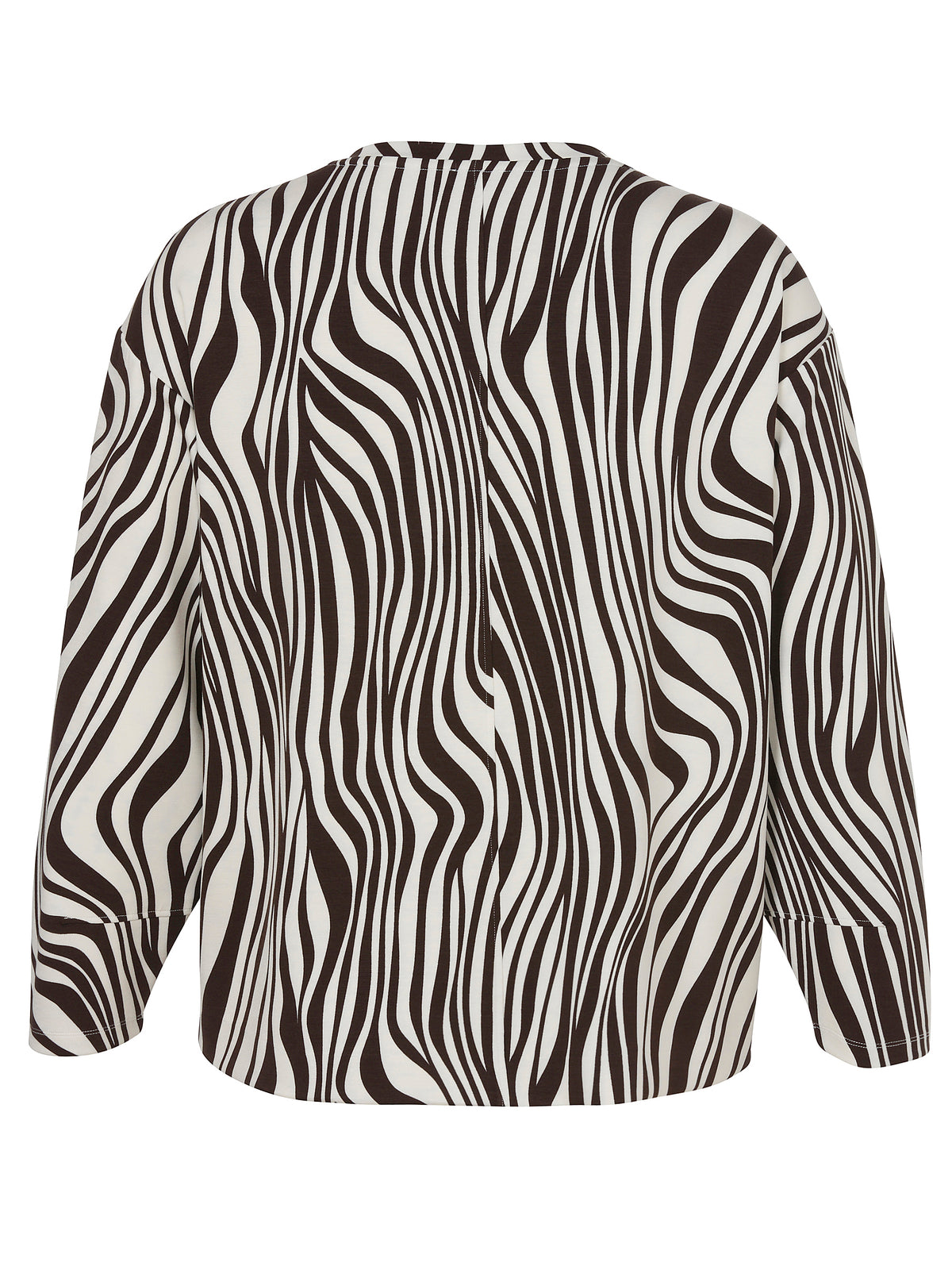 Sweatshirt Rundhals 1/1 Arm Druck creme / kaffee Bild 2