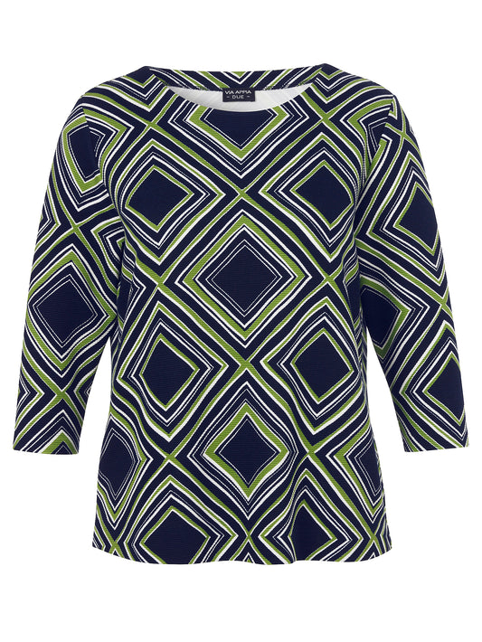Sweatshirt Rundhals 1/1 Arm Druck indigo multicolor Bild 1