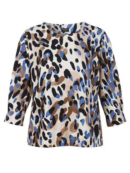Sweatshirt Rundhals 3/4 Arm camel multicolor Bild 1