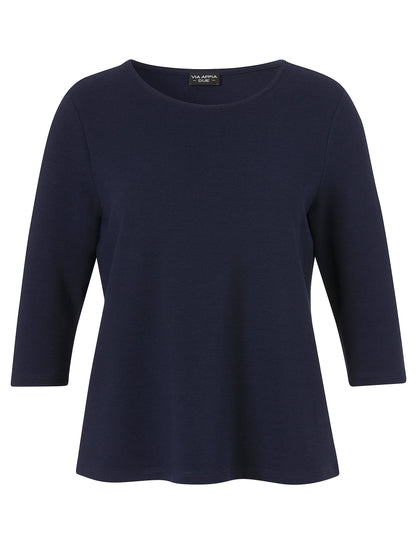 Sweatshirt Rundhals 3/4 Arm indigo Bild 1