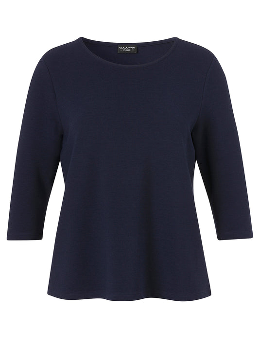 Sweatshirt Rundhals 3/4 Arm indigo Bild 1