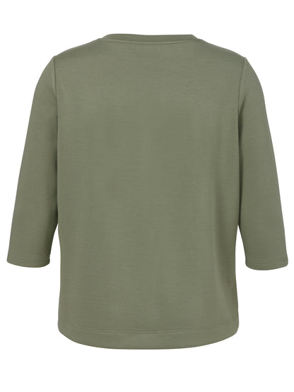 Sweatshirt Rundhals 3/4 Arm Motiv salbei Bild 2