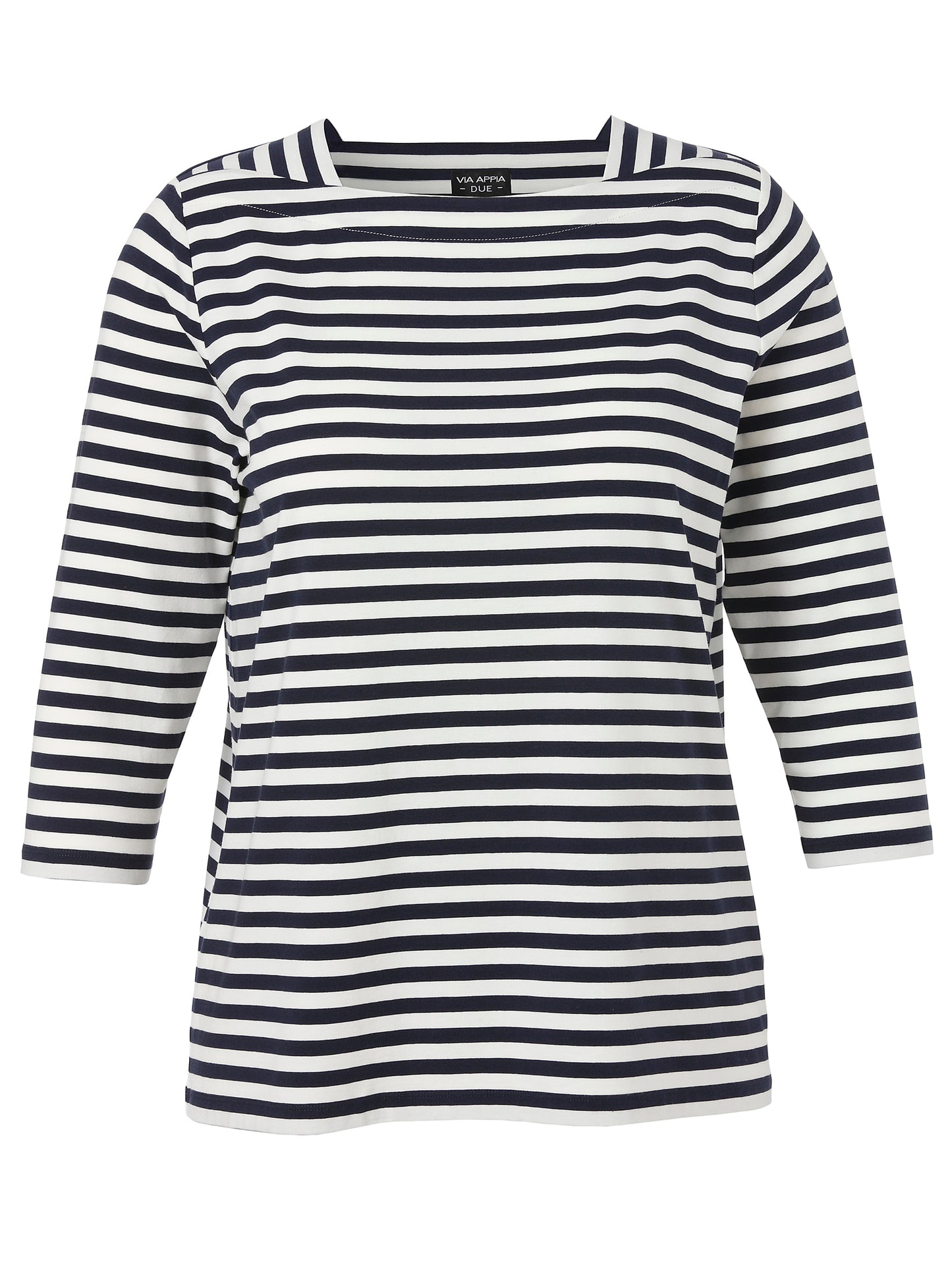 T-Shirt Karree 3/4 Arm indigo / ecru Bild 1