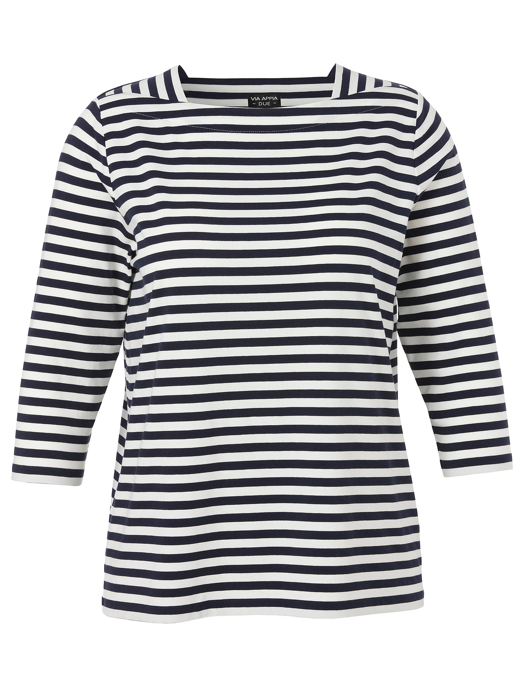 T-Shirt Karree 3/4 Arm indigo / ecru Bild 1