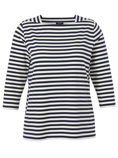 T-Shirt Karree 3/4 Arm indigo / ecru Bild 1