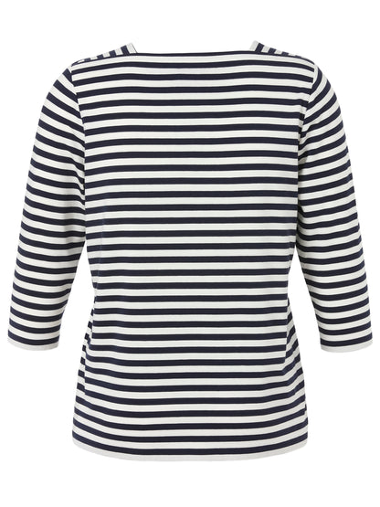 T-Shirt Karree 3/4 Arm indigo / ecru Bild 2