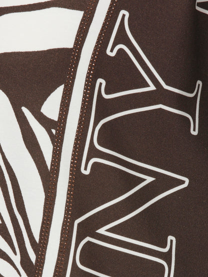 T-Shirt Rundhals 1/2 Arm Druck mahagoni / creme Bild 3