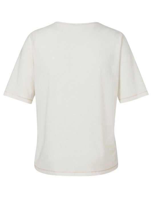 T-Shirt Rundhals 1/2 Arm Motiv creme multicolor Bild 2