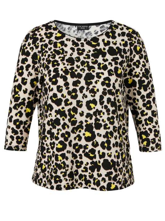 T-Shirt Rundhals 3/4 Arm Druck schwarz multicolor Bild 1