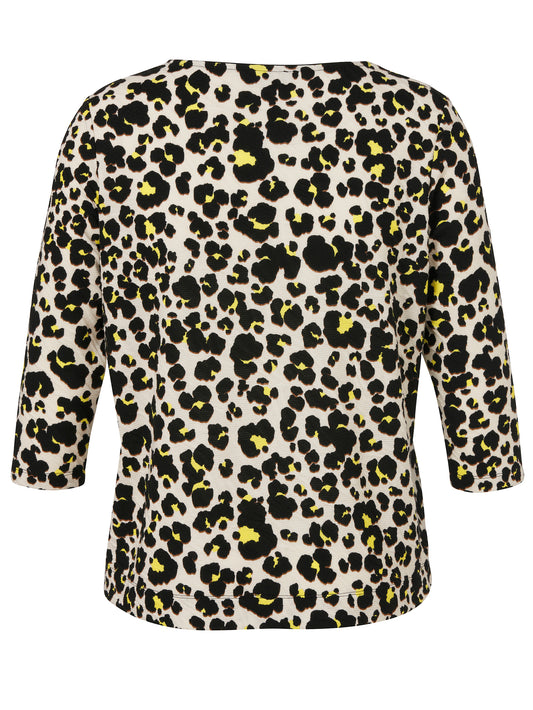 T-Shirt Rundhals 3/4 Arm Druck schwarz multicolor Bild 2