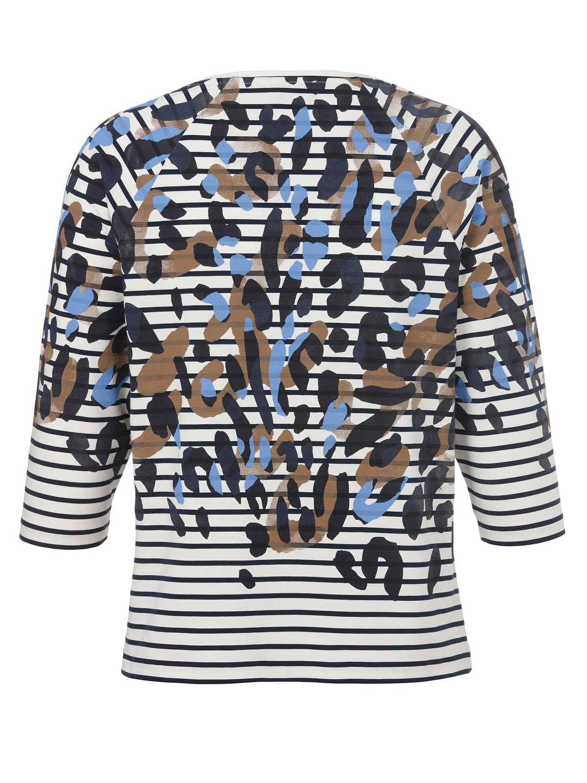 T-Shirt Rundhals 3/4 Arm Druck Motiv marine multicolor Bild 2