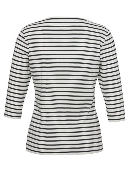 T-Shirt Rundhals 3/4 Arm Ringel ecru multicolor Bild 2