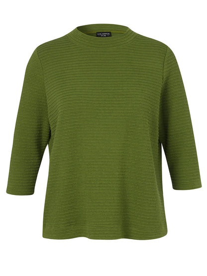 T-Shirt Stehkragen 3/4 Arm moos Bild 1