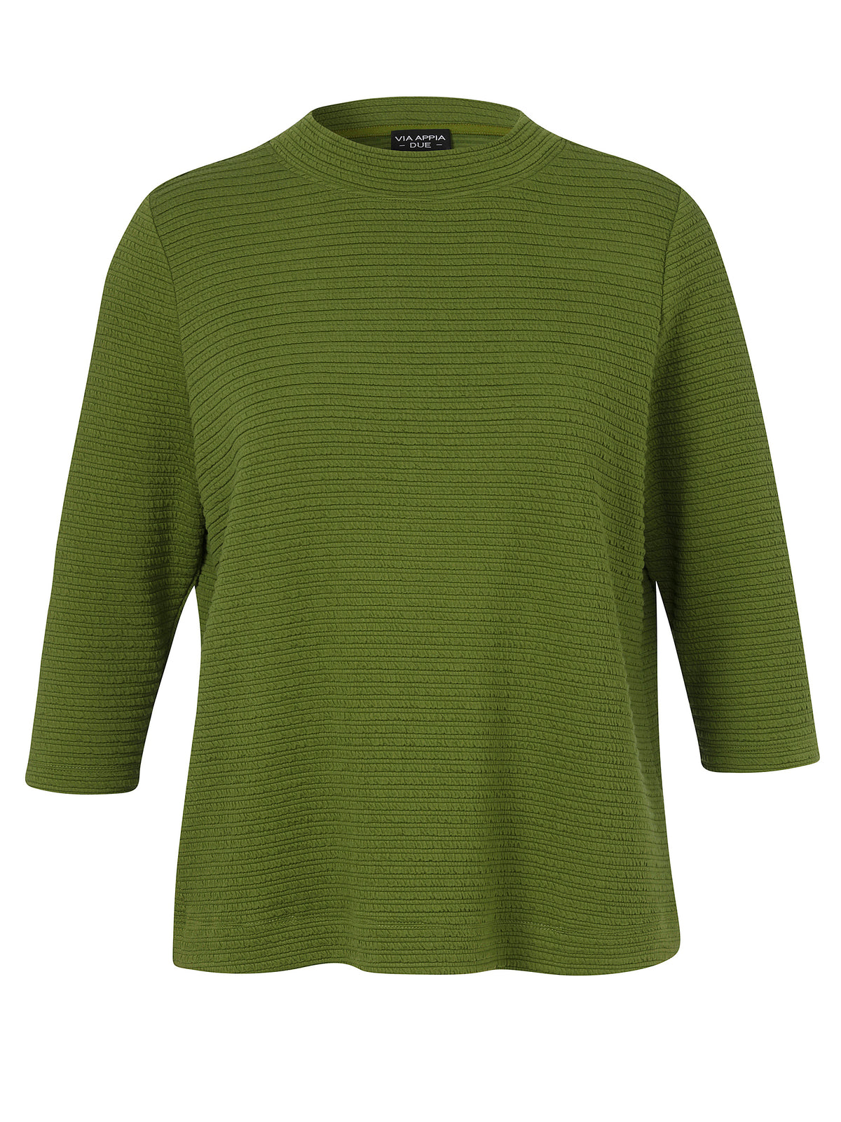 T-Shirt Stehkragen 3/4 Arm moos Bild 1