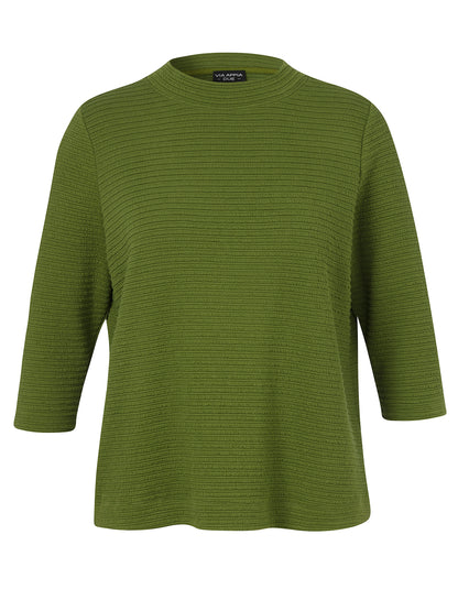 T-Shirt Stehkragen 3/4 Arm moos Bild 1