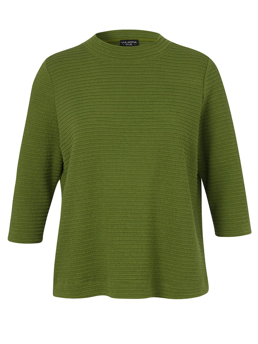 T-Shirt Stehkragen 3/4 Arm moos Bild 1