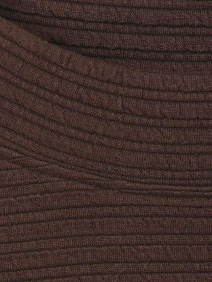 T-Shirt Stehkragen 3/4 Arm kaffee Bild 3