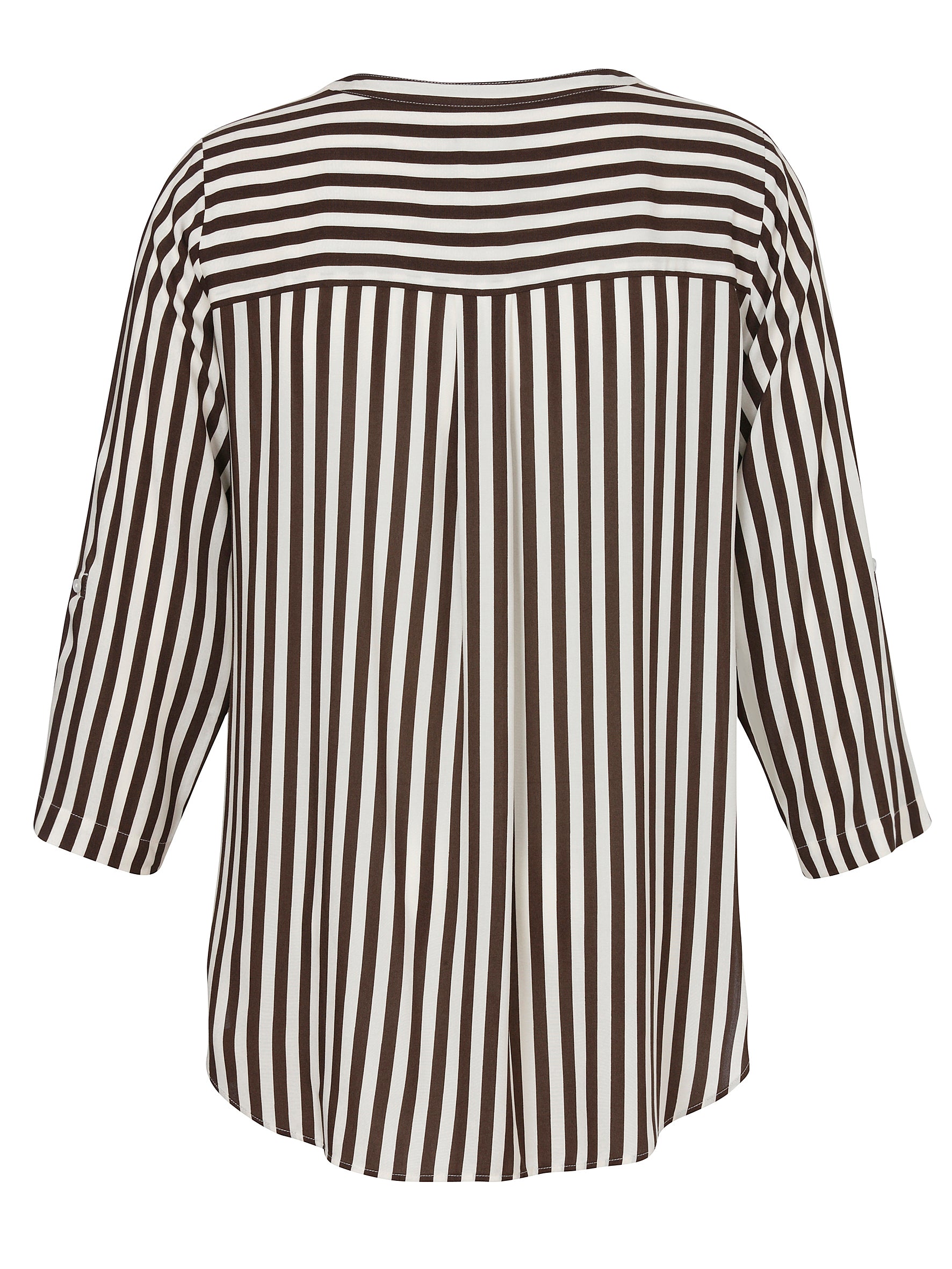 Tunika V-Ausschnitt 3/4 Arm Druck mahagoni / creme Bild 2