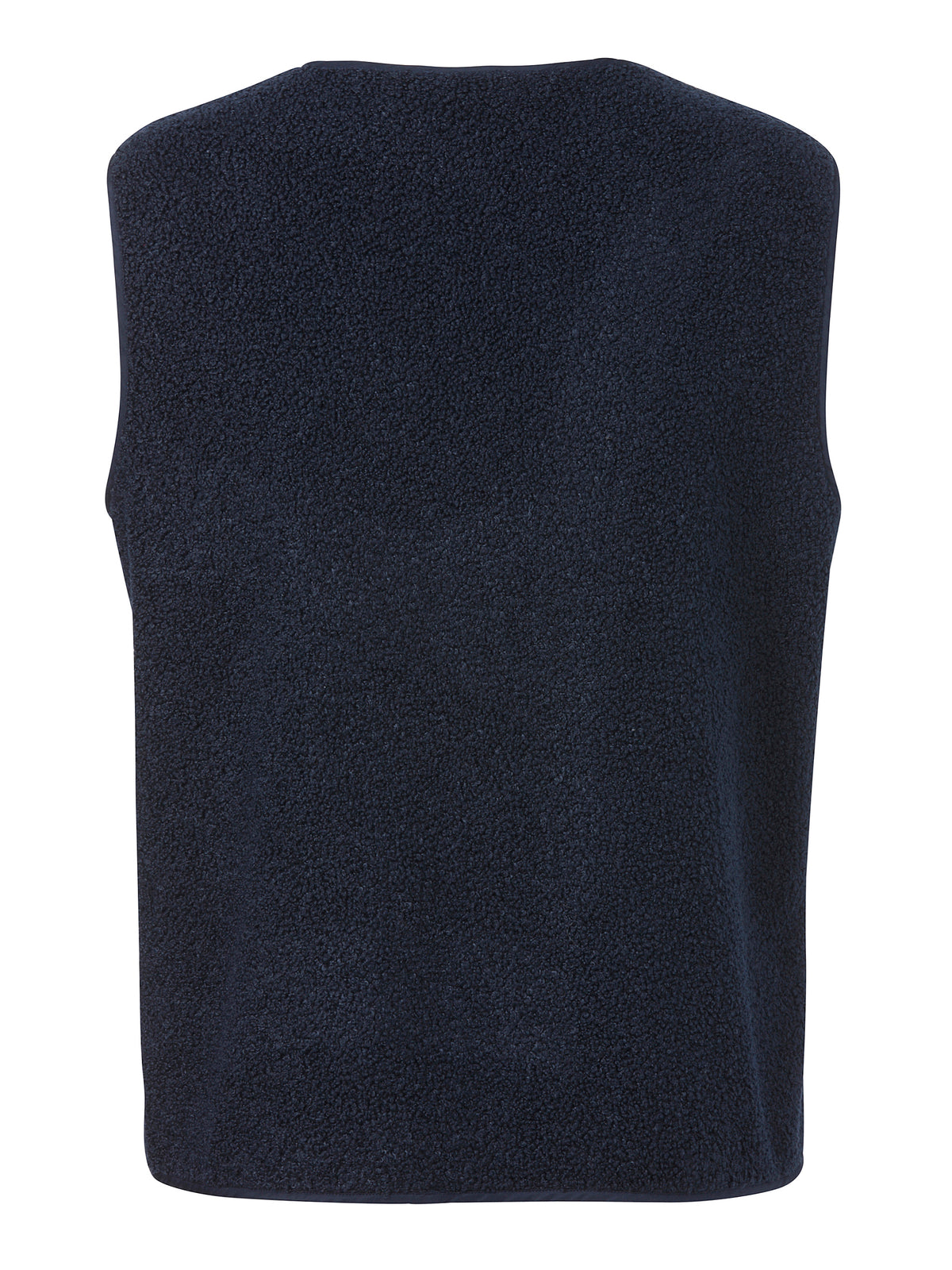 Weste Rundhals Knöpfe Taschen marine Bild 2