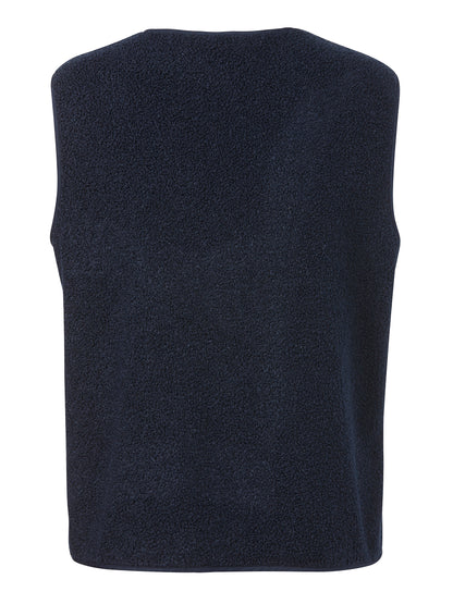 Weste Rundhals Knöpfe Taschen marine Bild 2