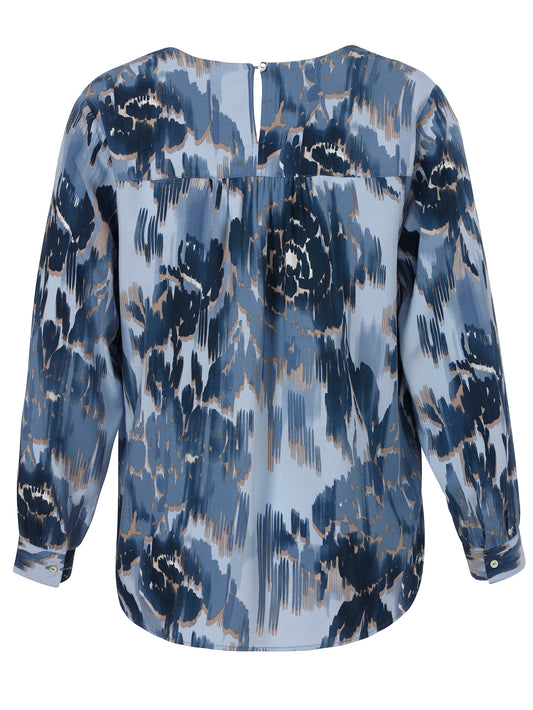 Bluse V-Ausschnitt 1/1 Arm Druck bleu multicolor Bild 2