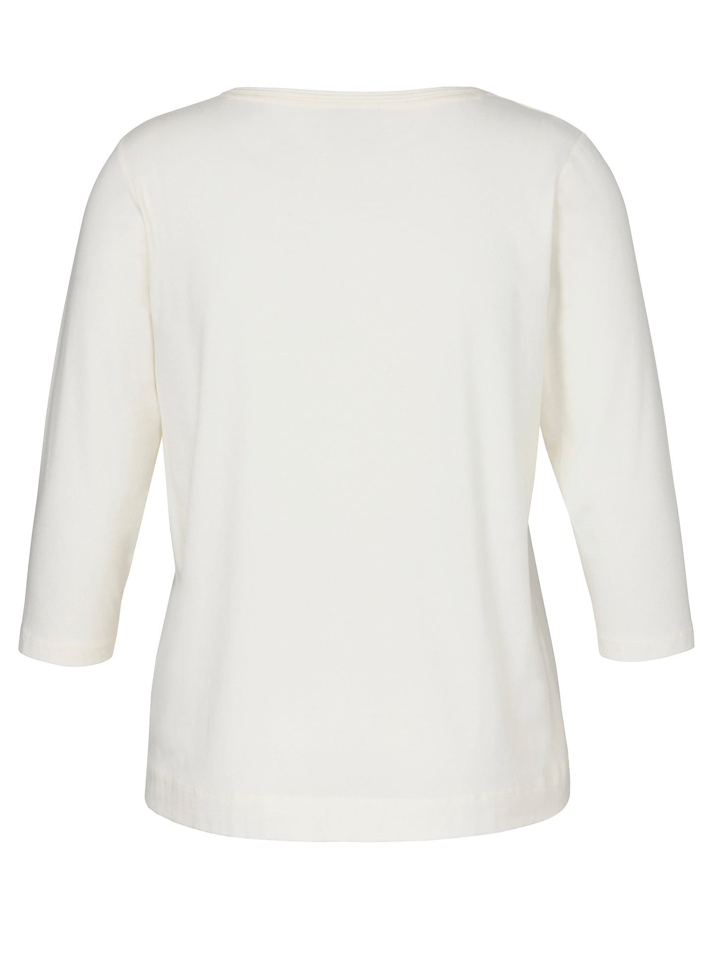 T-Shirt Rundhals 3/4 Arm Motiv Strass creme multicolor Bild 2